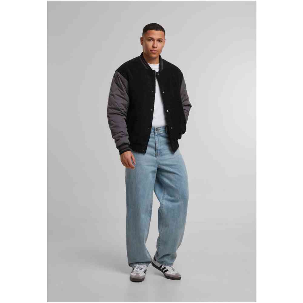 Urban Classics - Teddy College jacket - Zwart